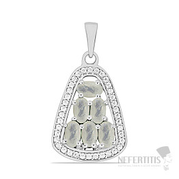 Silver pendant with cut AA quality moonstones Ag 925 029355 RM