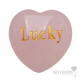 Rose quartz Heart Lucky - lucky talisman