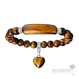 Tiger eye bracelet with heart