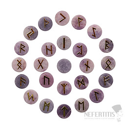 Lepidolite Runestone Set