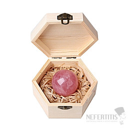 Rose quartz balls in a gift box