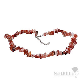 Carnelian necklace made of polished pieces