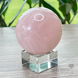 Polished rose quartz ball Madagascar 1