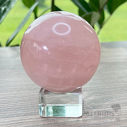 Polished rose quartz ball Madagascar 6