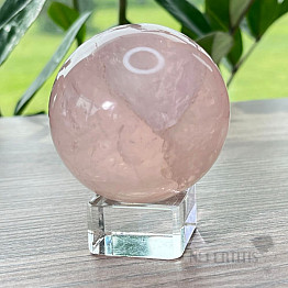 Polished rose quartz ball Madagascar 8