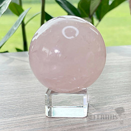 Polished rose quartz ball Madagascar 9