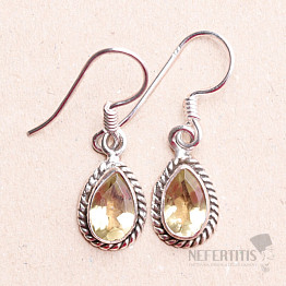 Topaz yellow Lemon earrings silver Ag 925 SG 24507 LT