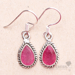 Indian ruby - modified earrings silver Ag 925 SG 24507 RUBY