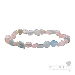 Morganite - beryl pink emerald small nugget bracelet