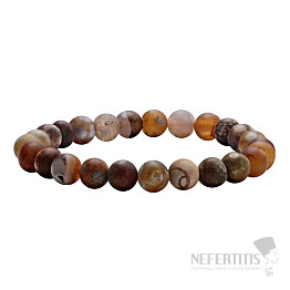 Fire agate bracelet matte beads