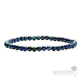 Azurite and malachite bracelet beads 4 mm