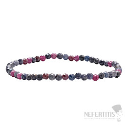 Sapphire and ruby bracelet extra AA quality cut beads