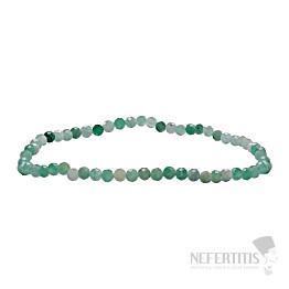 Emerald bracelet extra AA quality cut beads 3 mm