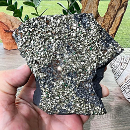 Raw shungite with pyrite 2