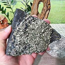 Raw shungite with pyrite 3