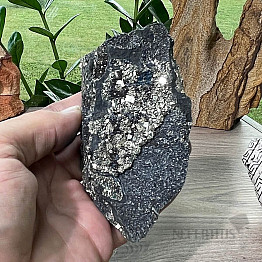 Raw shungite with pyrite 9