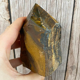 Tiger's eye raw polished tip KO5