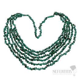 Aventurine green necklace chopped five rows