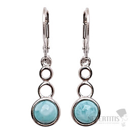 Larimar náušnice striebro Ag 925 VE049765