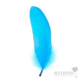 Goose feather for smoking turquoise 16 cm