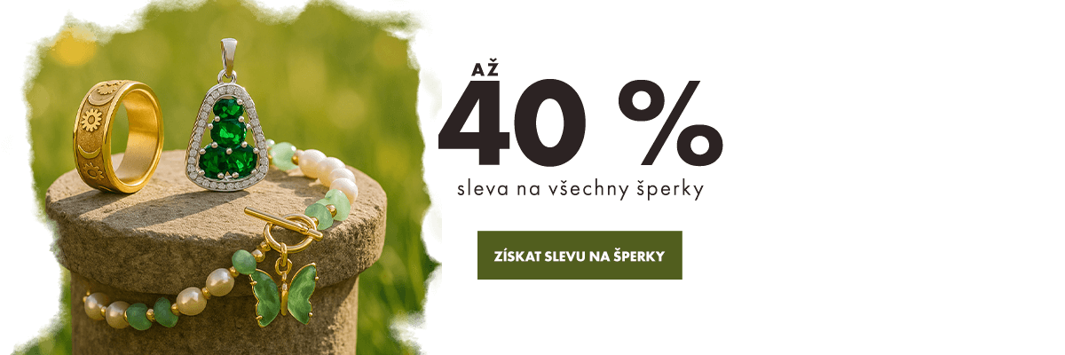 až 40 % sleva na všechny šperky. Nepropásněte extra akci