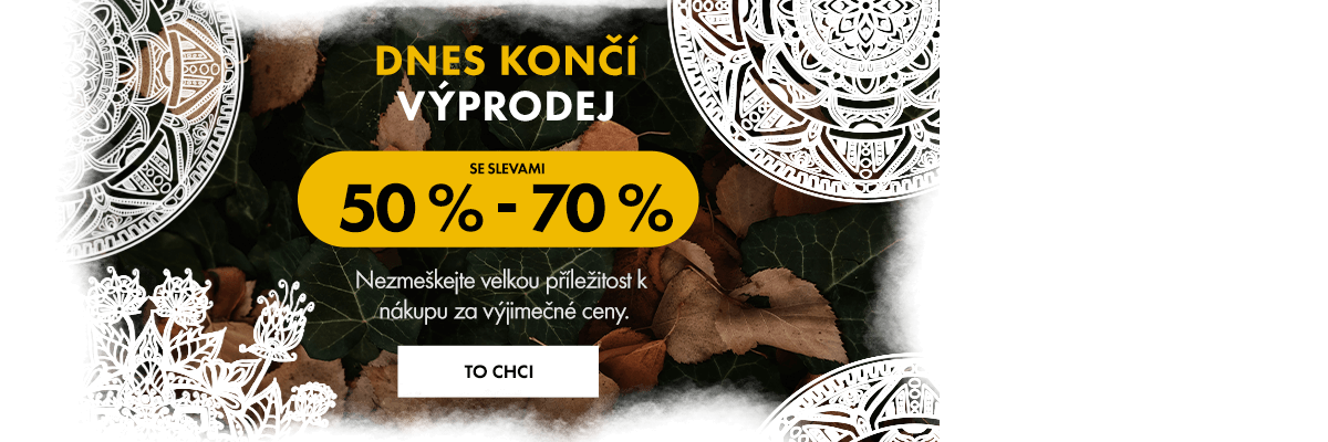Poslední den megavýprodeje! Slevy 50–70 % končí dnes