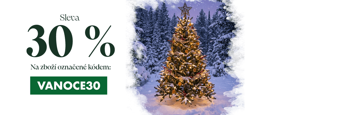 Sleva 30 % na zboží, označené kódem VANOCE30